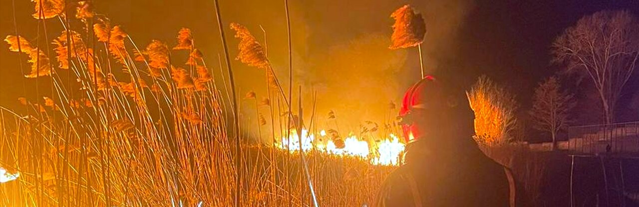 На Львівщині ДСНС за добу тричі гасила пожежі сухостою