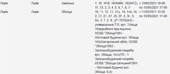 Графік планових відключень електроенергії у Львові на 13 травня, — АДРЕСИ, фото-4