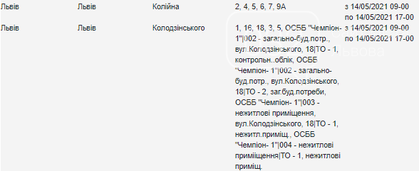 Планові відключення електроенергії у Львові на 14 травня, — АДРЕСИ, фото-3