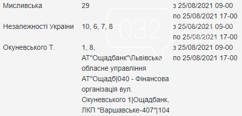 Планові відключення електроенергії у Львові з 25 по 27 серпня, — АДРЕСИ, фото-8