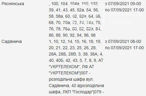 Планові відключення електроенергії у Львові з 7 по 10 вересня, — АДРЕСИ, фото-11