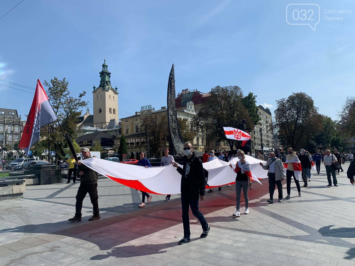 Акція підтримки білоруського народу у Львові