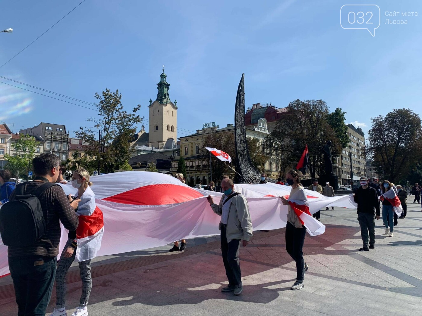 Акція підтримки білоруського народу у Львові