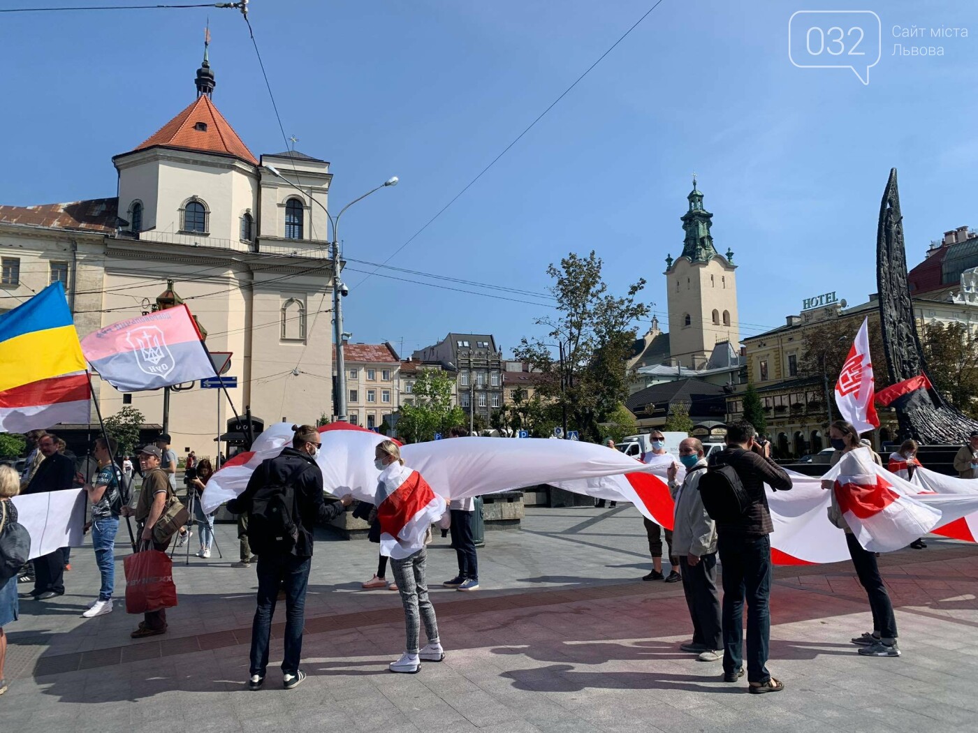 Акція підтримки білоруського народу у Львові