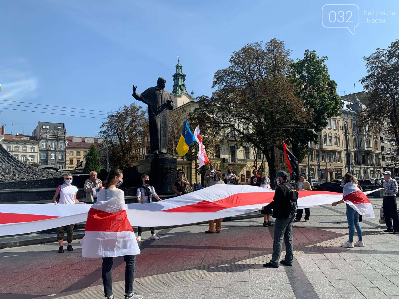 Акція підтримки білоруського народу у Львові