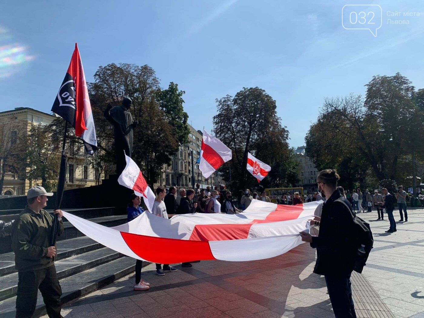 Акція підтримки білоруського народу у Львові