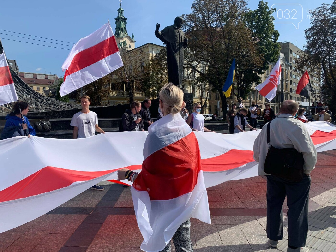 Акція підтримки білоруського народу у Львові