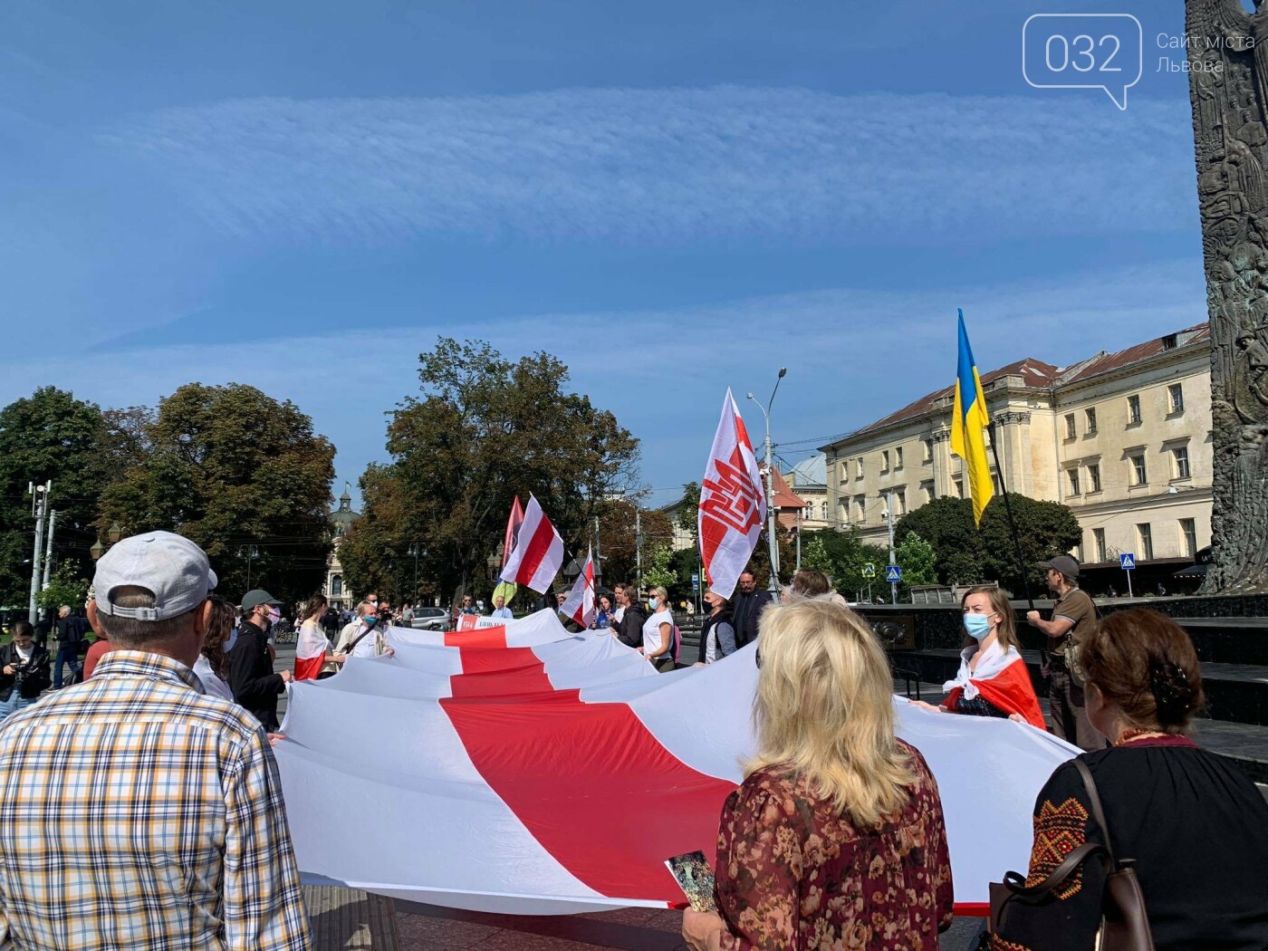 Акція підтримки білоруського народу у Львові