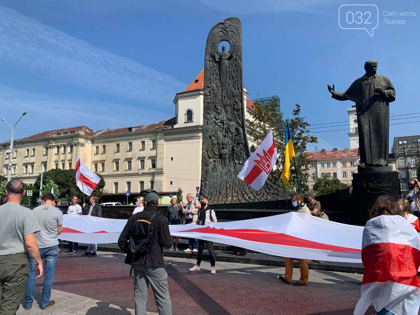 Акція підтримки білоруського народу у Львові