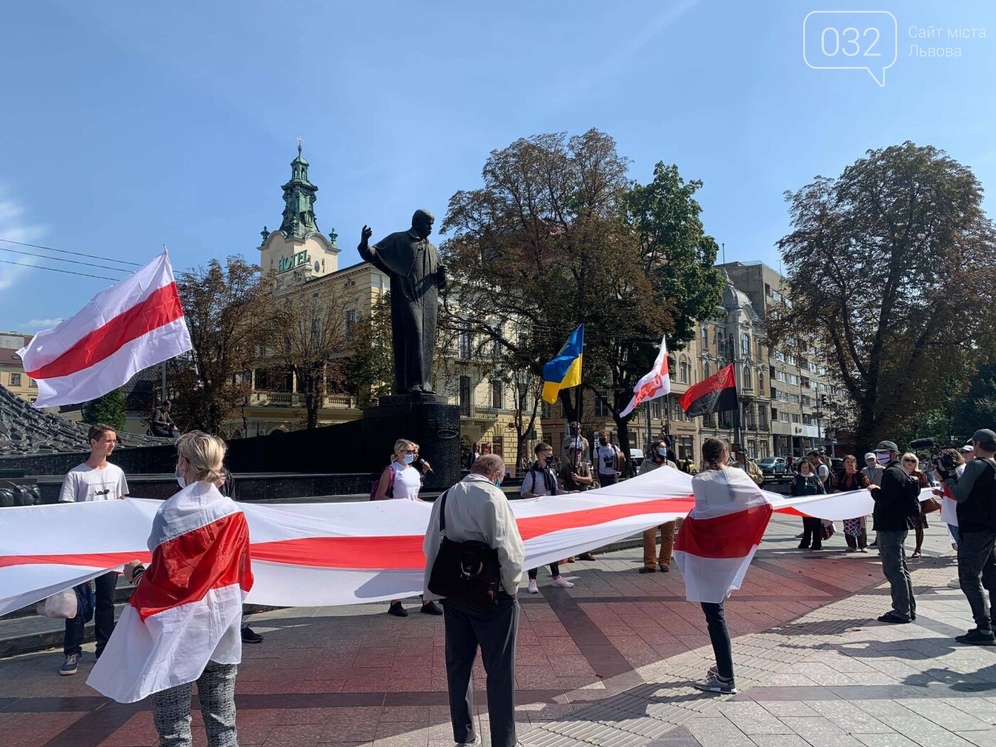 Акція підтримки білоруського народу у Львові