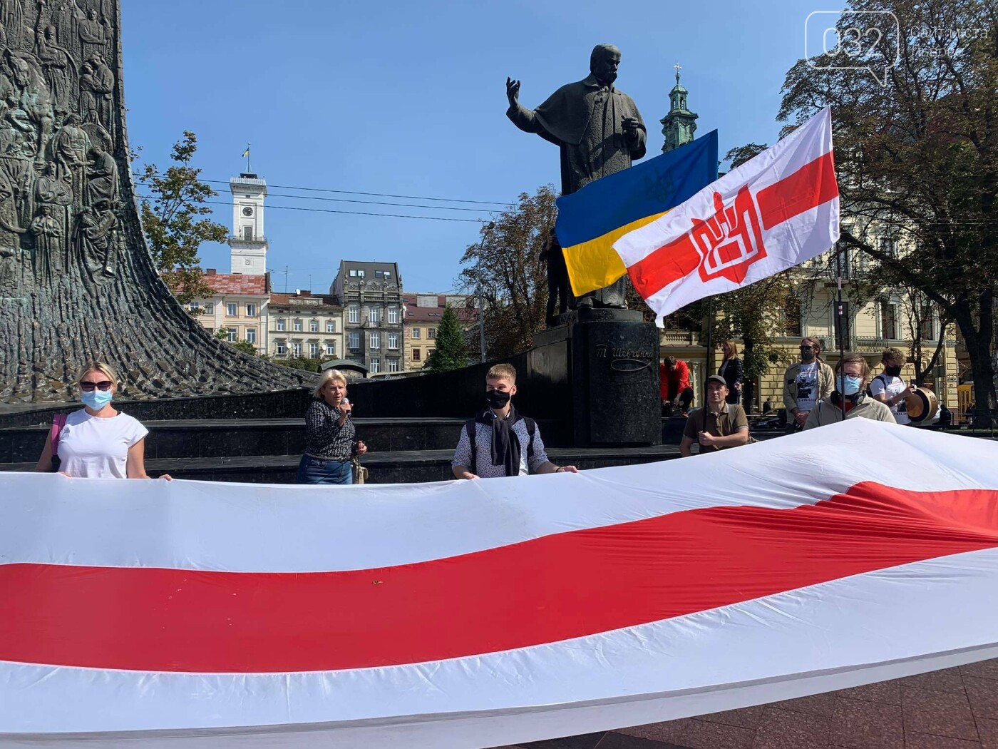 Акція підтримки білоруського народу у Львові