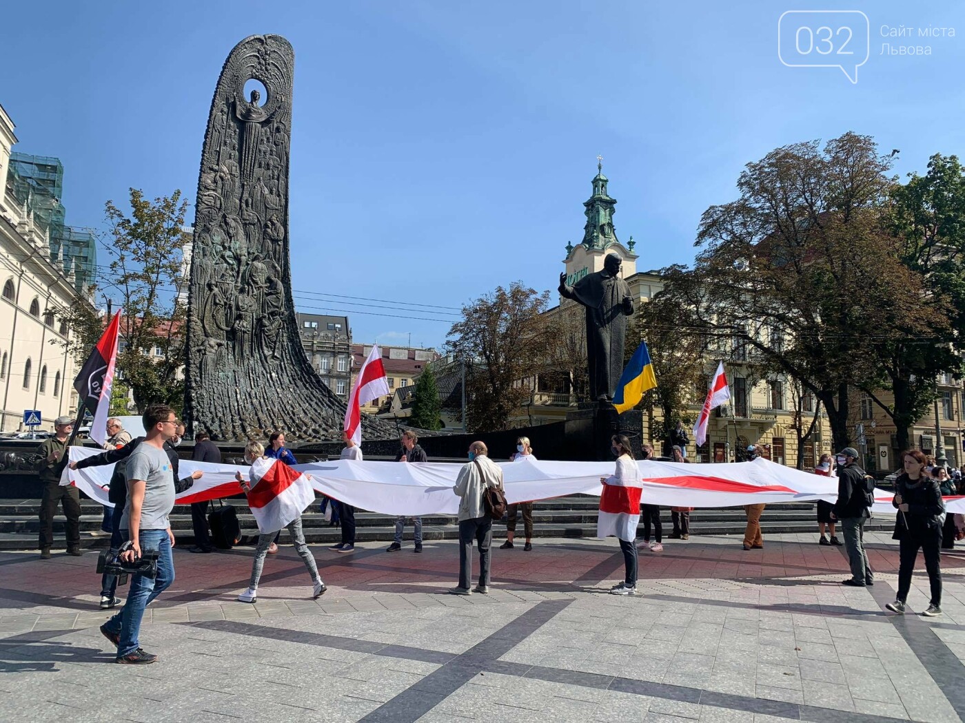 Акція підтримки білоруського народу у Львові