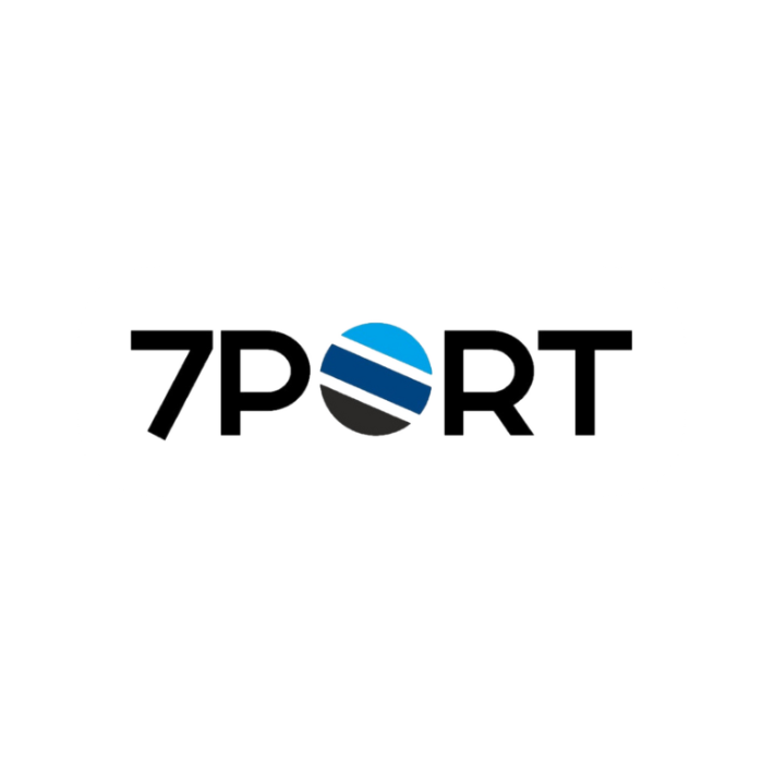 Логотип -  7PORT - Митний брокер. Міжнародні перевезення вантажів.