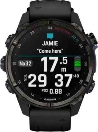 Смарт-часы Garmin Descent Mk3i 43 mm Carbon Gray DLC Titanium w. Black Silicone Band (010-02753-10/11) - Зображення 8
