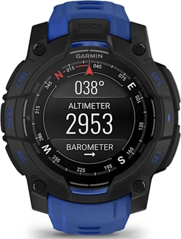 Garmin Instinct 3 45mm AMOLED Black with Blue Band (010-02936-03/43) - Зображення 8