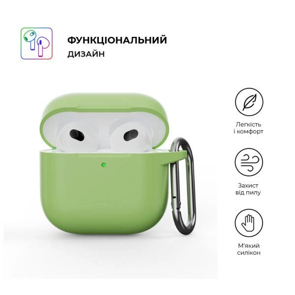 Чехол ArmorStandart Hang Case для AirPods 4 Matcha Green (ARM81286) - Зображення 1
