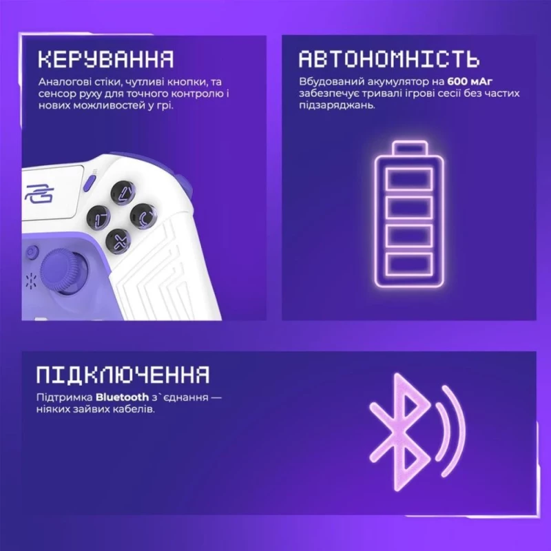 Геймпад Proove Gaming Skadi White/Purple (WGSK00022016) - Зображення 3