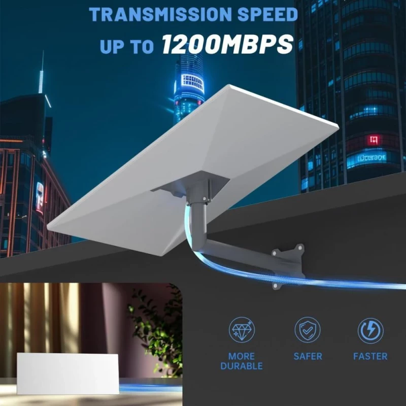 Оптоволоконный кабель Starlink Rectangular Satellite V3 50Ft - Зображення 2