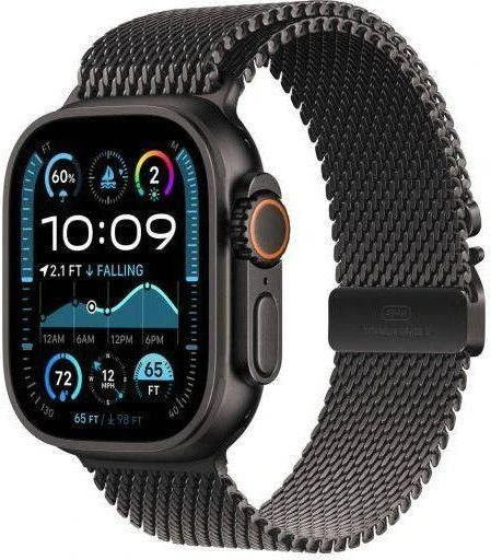 ремешок Apple Milanese Loop Black Titanium Watch 44/45/46/49mm - Large (MXKH3) - Зображення 1