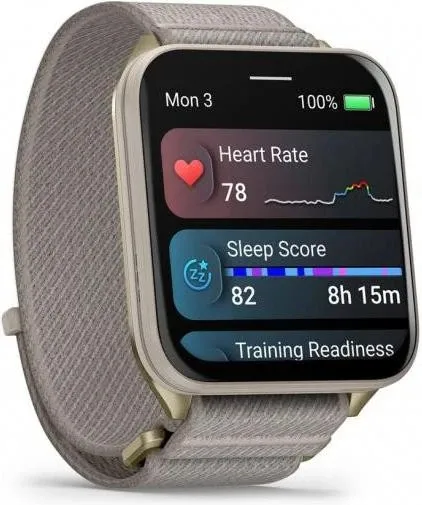 Garmin Venu X1 Soft Gold Titanium and French Grey Nylon (010-02980-33/08/09)