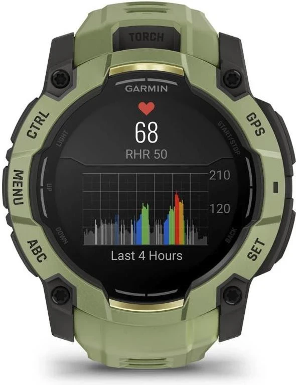Смарт-часы Garmin Instinct 3 50mm AMOLED Green with Fern Green Band (010-03020-02) - Зображення 6