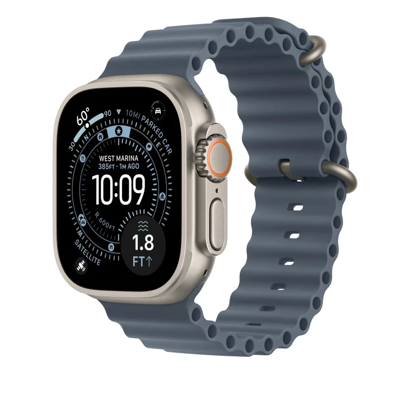 Apple Anchor Blue Ocean Band - Natural Titanium Finish для Apple Watch 44/45/46/49mm (MGCC4) - Зображення 2