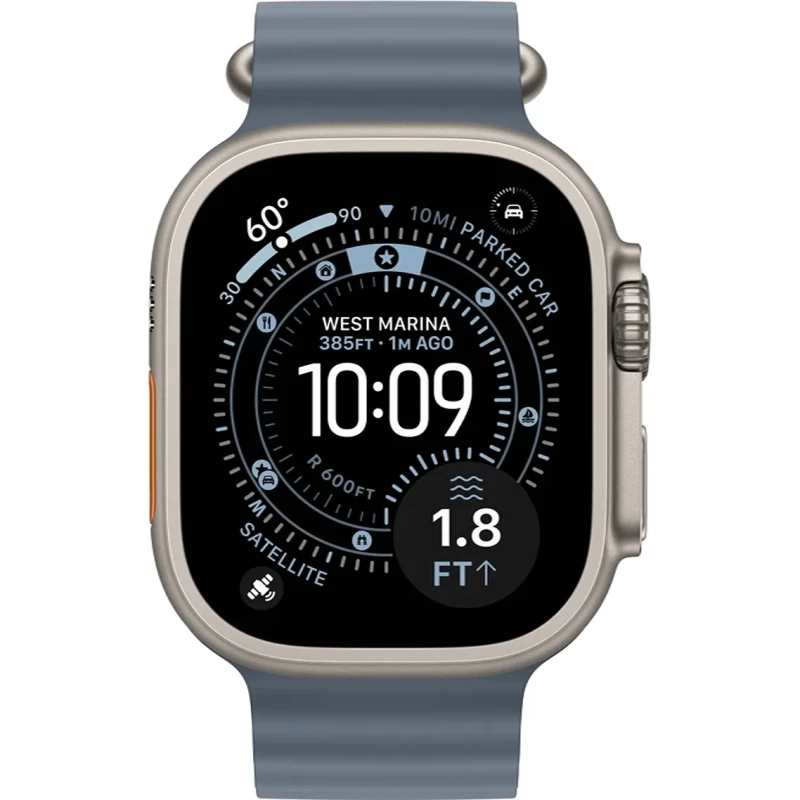 Apple Watch Ultra 3 GPS + Cellular 49mm Natural Tit. Case w. Anchor Blue Ocean Band (MEWH4) - Зображення 1