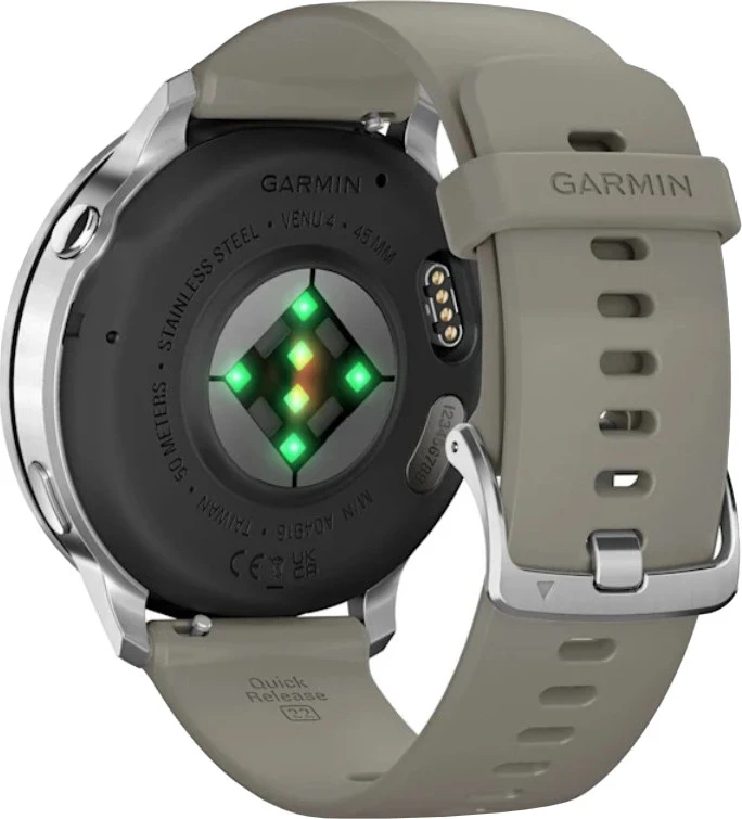 Смарт-часы Garmin Venu 4 45 mm Silver with Silver Gray Silicone Band (010-03014-01/41) - Зображення 1