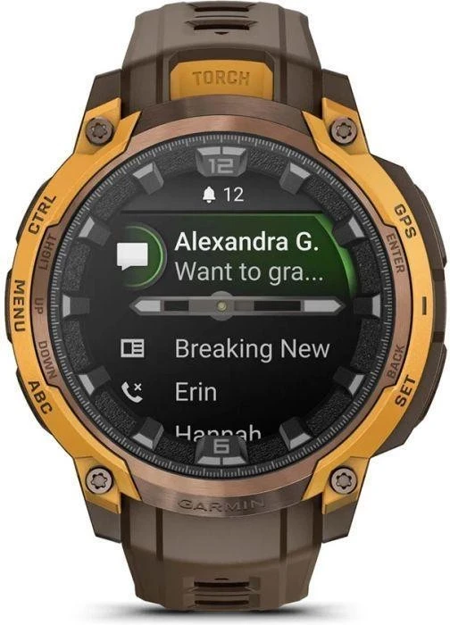 Смарт-часы Garmin Instinct Crossover AMOLED Bronze/Sunburst (010-03398-01) - Зображення 7