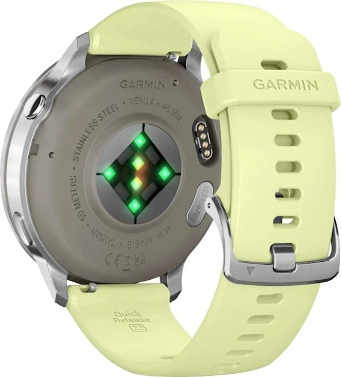 Смарт-часы Garmin Venu 4 45 mm Silver with Citron Silicone Band (010-03014-02/42) - Зображення 1