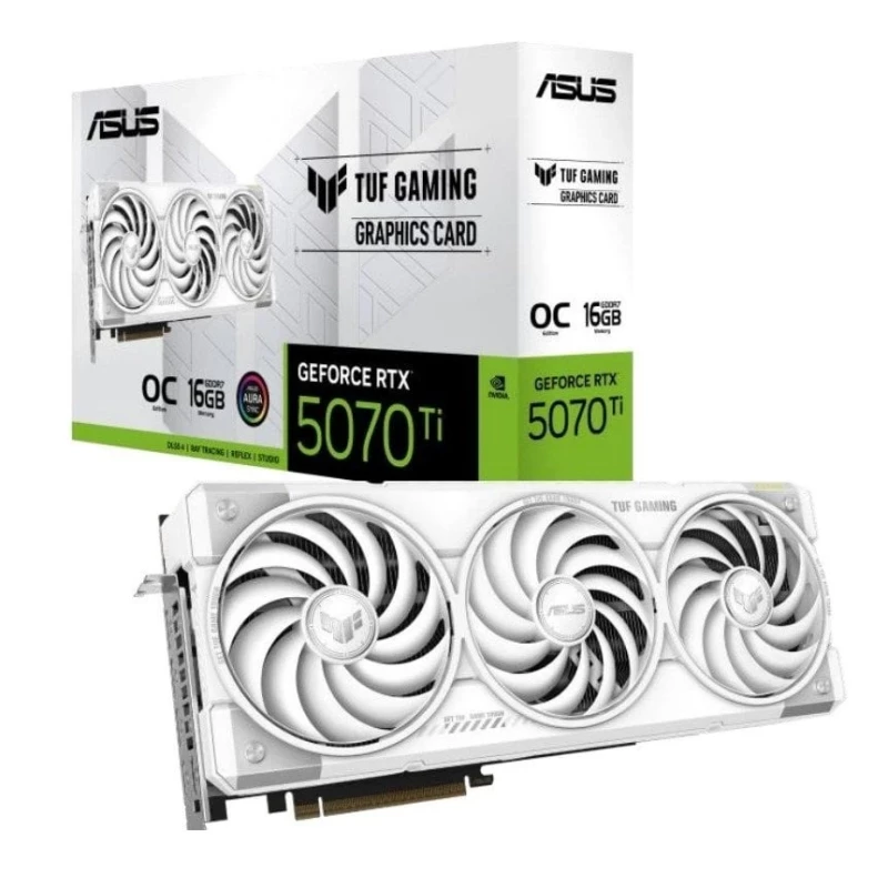 ASUS GeForce RTX 5070 Ti 16GB GDDR7 TUF Gaming OC White (TUF-RTX5070TI-O16G-WHITE-GAMING) (EU)