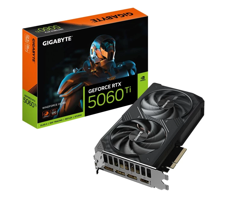 Gigabyte GeForce RTX 5060 Ti Windforce OC 8GB GDDR7 DLSS4 (GV-N506TWF2OC-8GD) EU