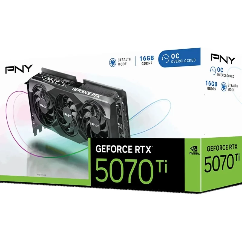 PNY GeForce RTX 5070 Ti 16GB Overclocked Triple Fan (VCG5070T16TFXPB1-O) (EU) - Зображення 8