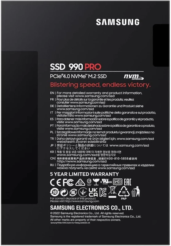 Samsung 990 PRO 1 TB (MZ-V9P1T0BW) - Зображення 5