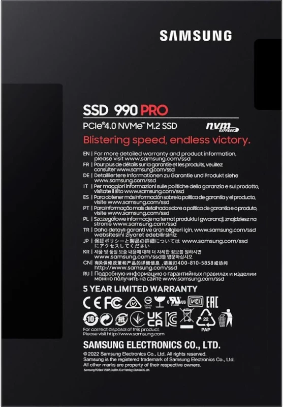 Samsung 990 PRO 4 TB (MZ-V9P4T0BW) - Зображення 5