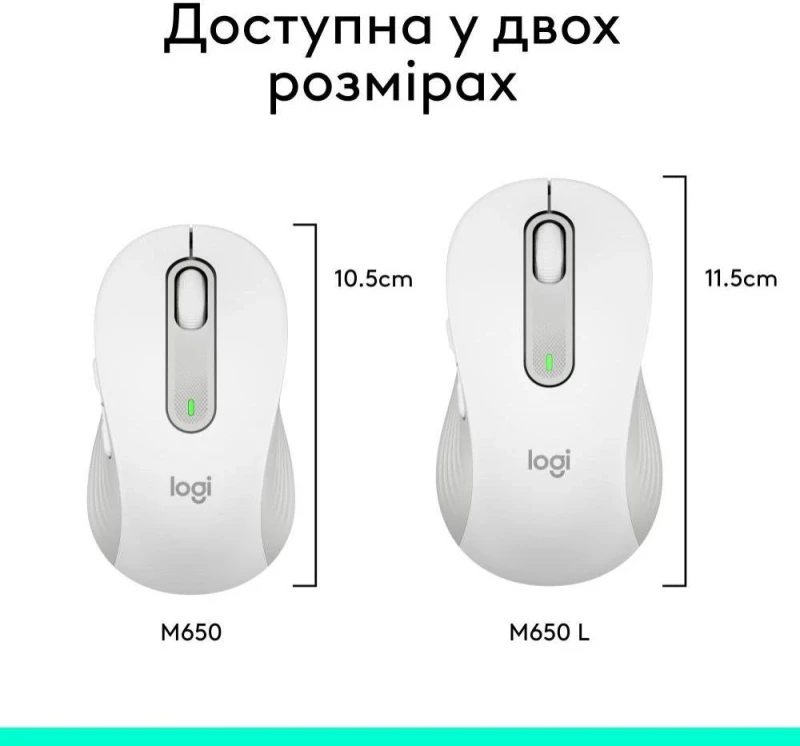 Logitech Signature M650 Wireless Mouse Off-White (910-006255) - Зображення 8