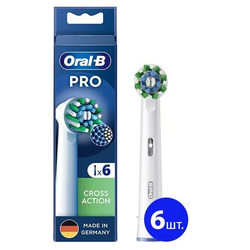 Насадка для электрической зубной щетки Oral-B EB50RX Pro Cross Action White 6 шт.