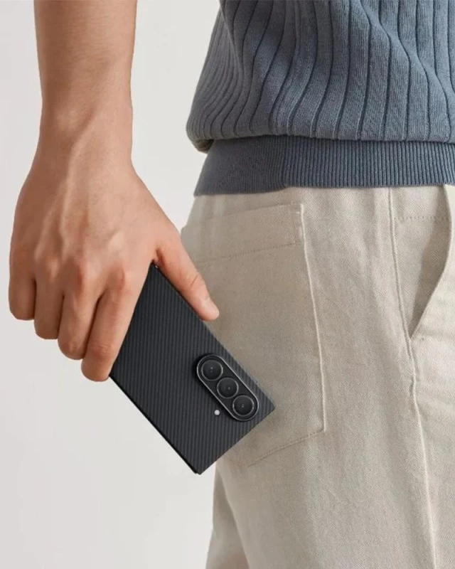 Чехол для смартфона Pitaka Ultra-Slim Case for Samsung Galaxy Z Fold 7 600D Black/Grey [Twill] (FBFOLD7) - Зображення 2