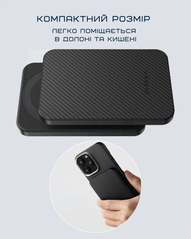 Pitaka Aramid 5000 mAh Twill Black/Grey (PBQ2401) - Зображення 3