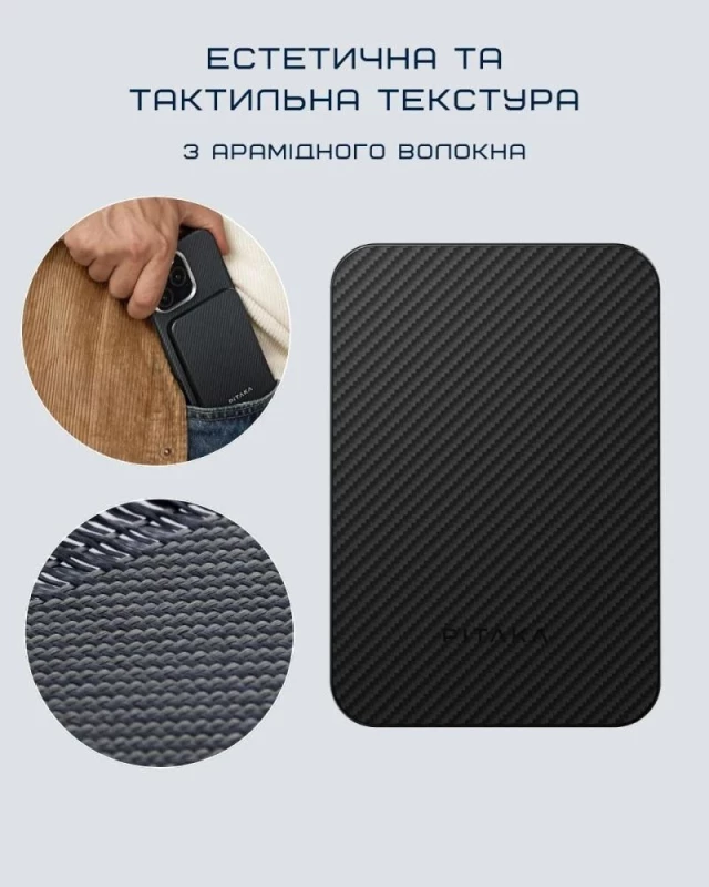 Pitaka Aramid 5000 mAh Twill Black/Grey (PBQ2401) - Зображення 4