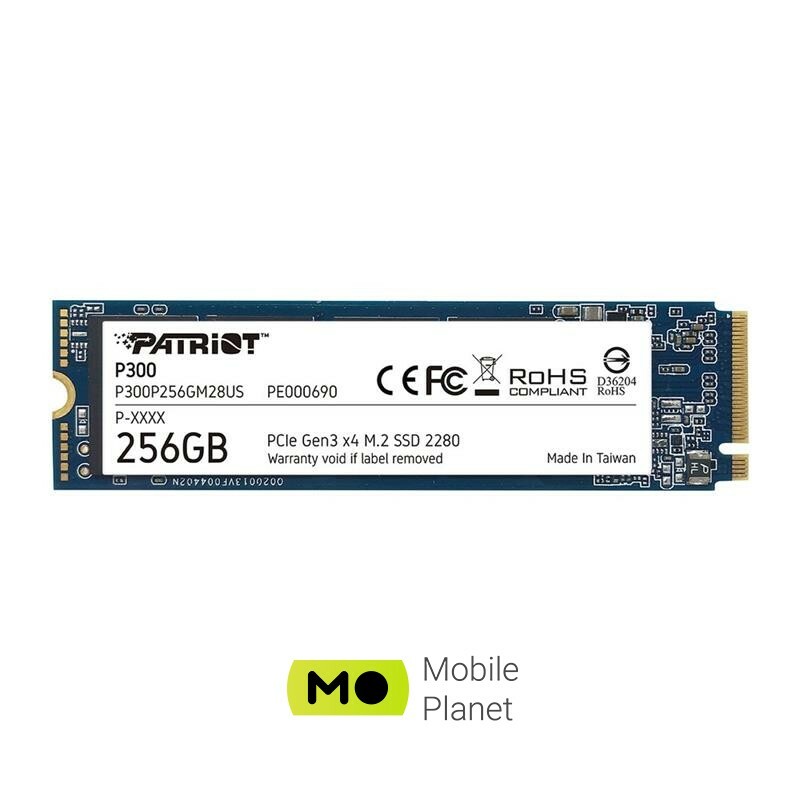 256GB Patriot P300 M.2 2280 PCIe NVMe 3.0 x4 TLC (P300P256GM28) OEM