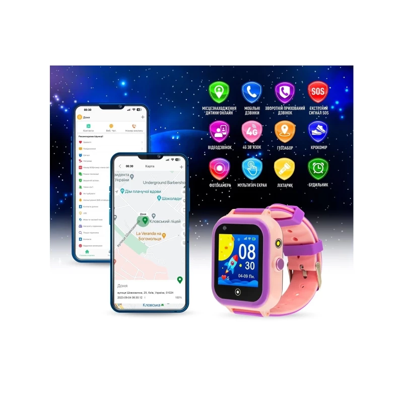 GARMIX PointPRO-200 4G/GPS/WIFI/VIDEO CALL PINK (GMXPP200-P) - Зображення 2