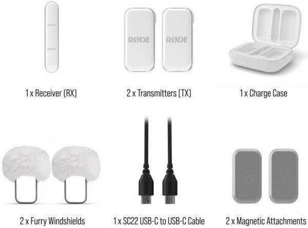 микрофонная радиосистема для iPhone Rode Wireless Micro Lightning White - Зображення 4