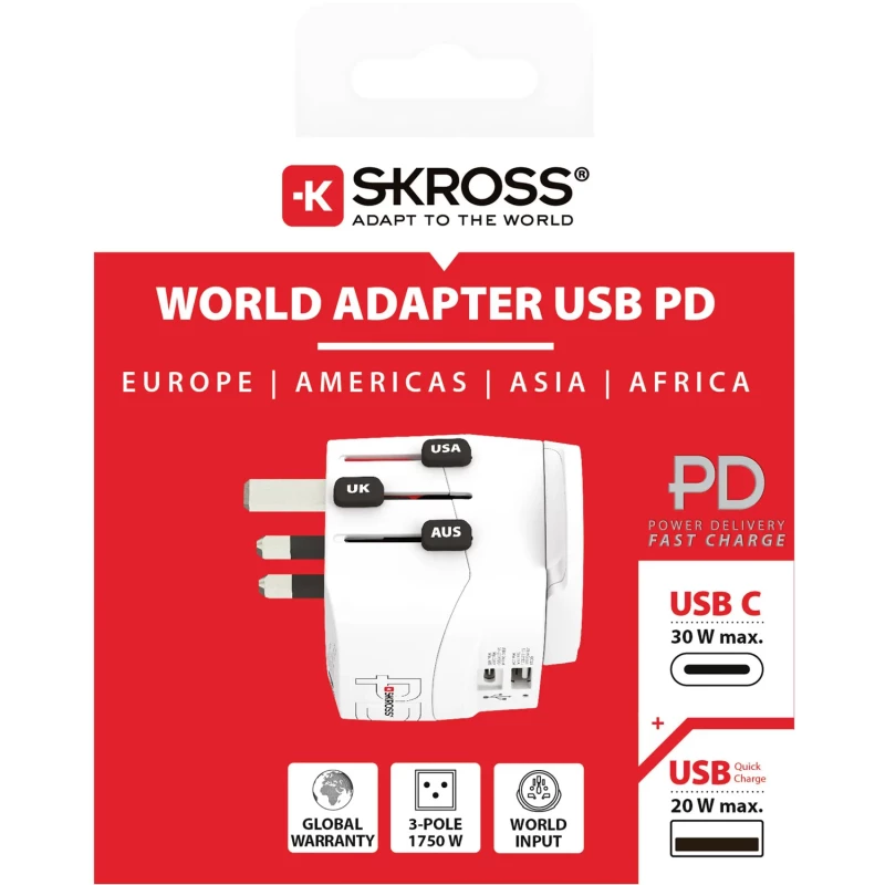 SKROSS Pro Light USB AC30PD World White (1.302473) - Зображення 3