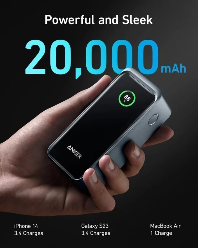 Anker 735 Prime 20000mAh 200W Black (A1336011) - Зображення 3
