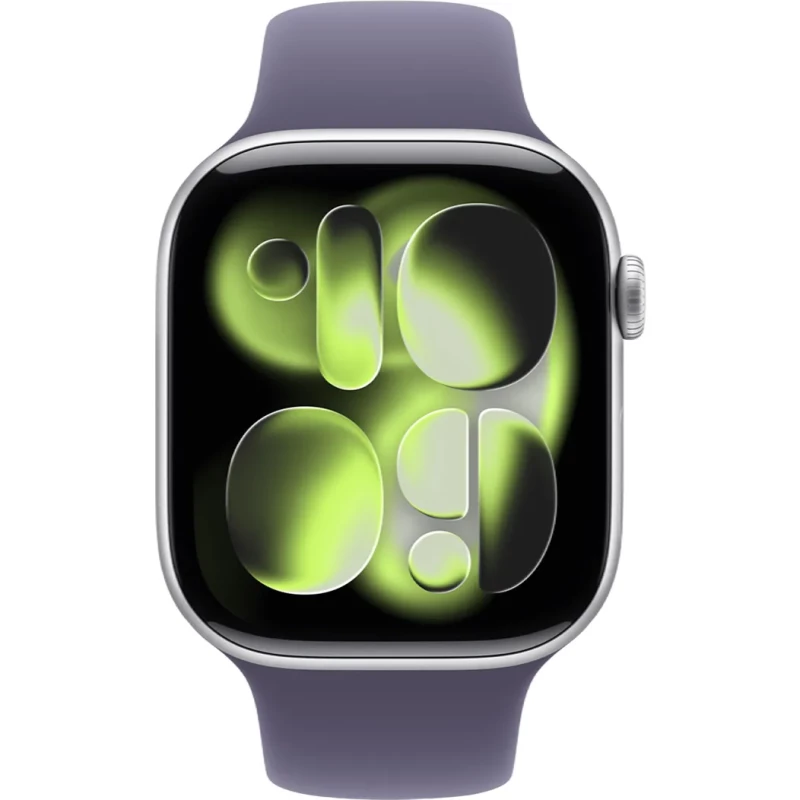 Apple Watch Series 11 GPS 46mm Silver Alu. Case w. Purple Fog S. Band - M/L (MEVA4) - Зображення 1