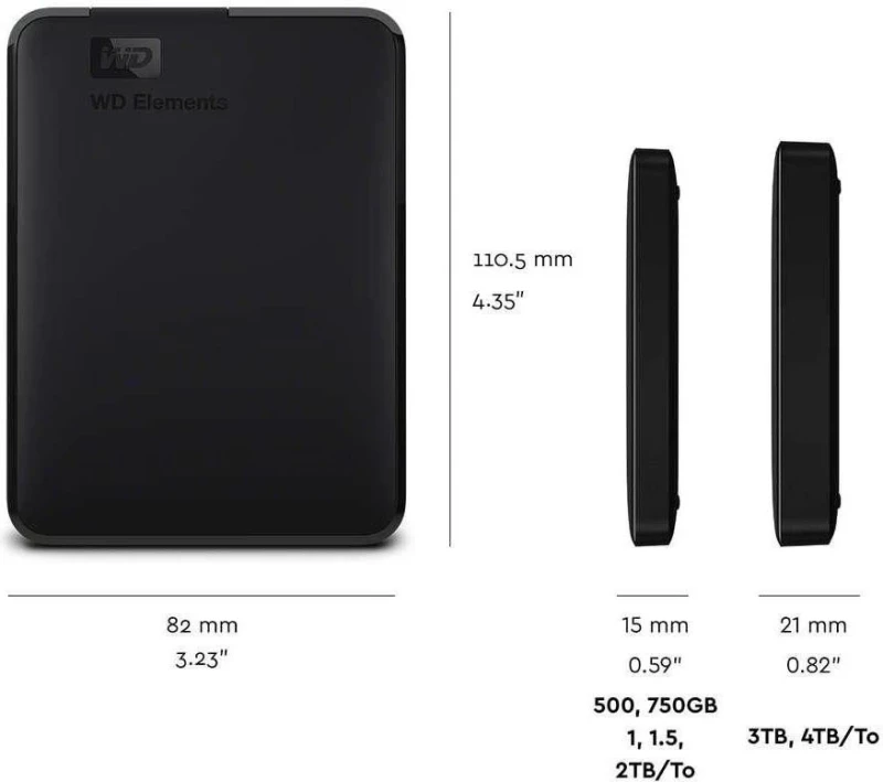 WD Elements Portable 5 TB (WDBU6Y0050BBK, WDBEBA0050BBK) - Зображення 6