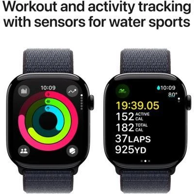 Apple Watch Series 10 GPS 46mm Jet Black Aluminum Case w. Ink Sport Loop (MWWR3) - Зображення 3