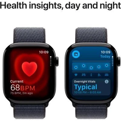 Apple Watch Series 10 GPS 46mm Jet Black Aluminum Case w. Ink Sport Loop (MWWR3) - Зображення 4