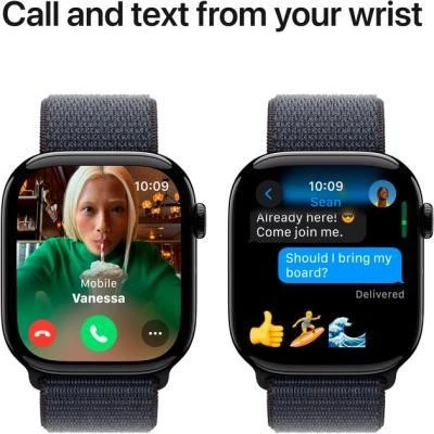 Apple Watch Series 10 GPS 46mm Jet Black Aluminum Case w. Ink Sport Loop (MWWR3) - Зображення 6